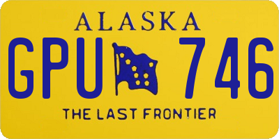 AK license plate GPU746