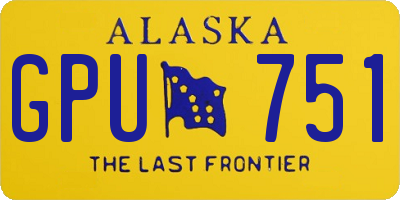 AK license plate GPU751