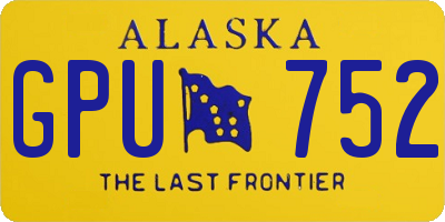 AK license plate GPU752