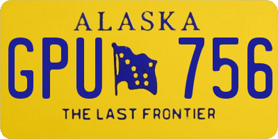 AK license plate GPU756