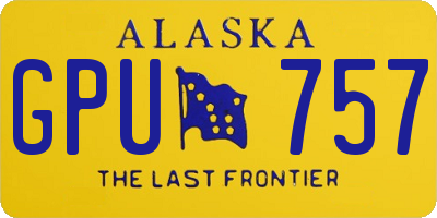 AK license plate GPU757