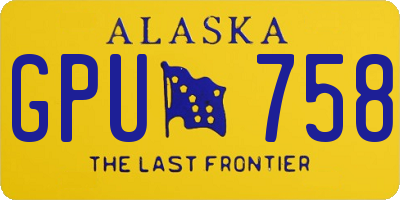 AK license plate GPU758