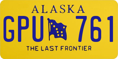 AK license plate GPU761
