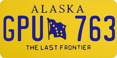 AK license plate GPU763
