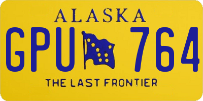AK license plate GPU764