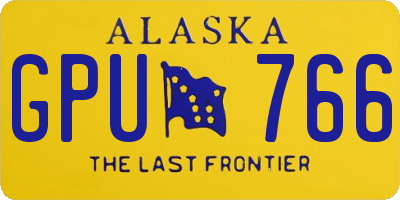 AK license plate GPU766