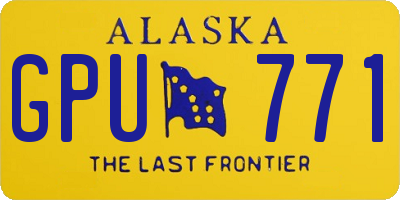 AK license plate GPU771