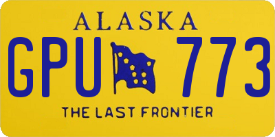 AK license plate GPU773