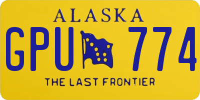 AK license plate GPU774