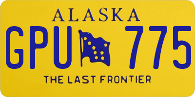 AK license plate GPU775