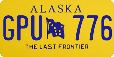AK license plate GPU776