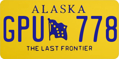AK license plate GPU778