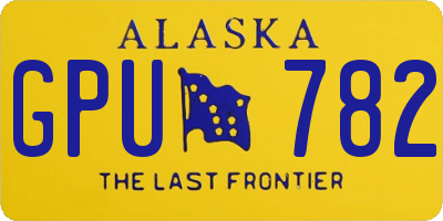 AK license plate GPU782