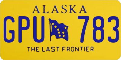 AK license plate GPU783