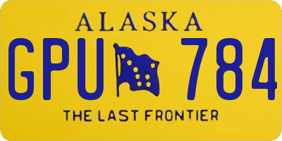 AK license plate GPU784
