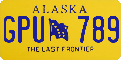 AK license plate GPU789