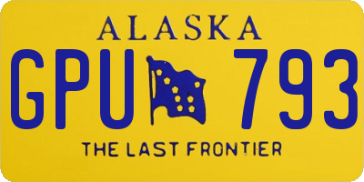 AK license plate GPU793
