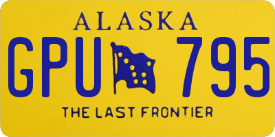 AK license plate GPU795