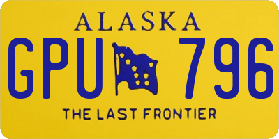 AK license plate GPU796