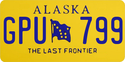 AK license plate GPU799
