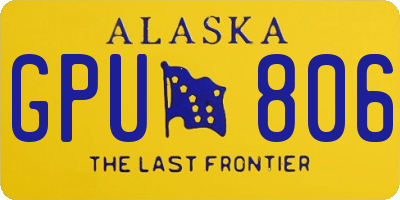 AK license plate GPU806