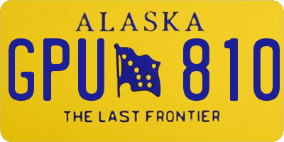 AK license plate GPU810