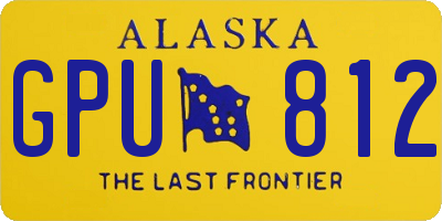 AK license plate GPU812
