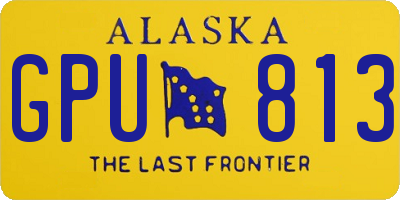 AK license plate GPU813