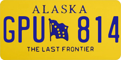 AK license plate GPU814