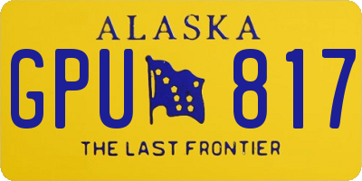 AK license plate GPU817
