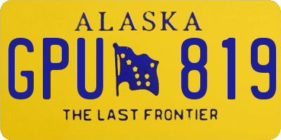 AK license plate GPU819