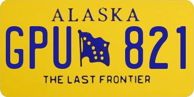 AK license plate GPU821