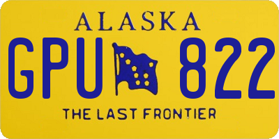 AK license plate GPU822
