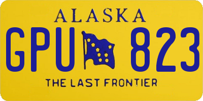 AK license plate GPU823