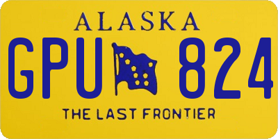 AK license plate GPU824