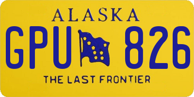AK license plate GPU826