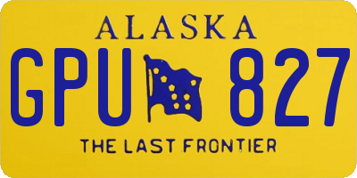 AK license plate GPU827