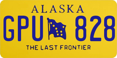 AK license plate GPU828