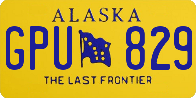 AK license plate GPU829