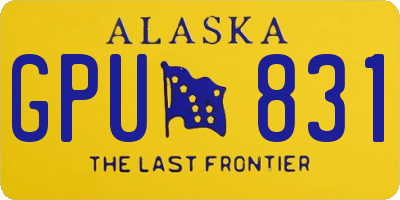 AK license plate GPU831