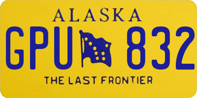 AK license plate GPU832