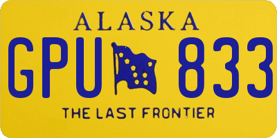 AK license plate GPU833