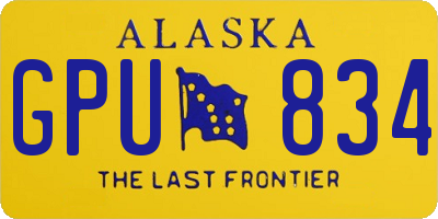 AK license plate GPU834