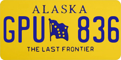 AK license plate GPU836