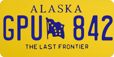 AK license plate GPU842