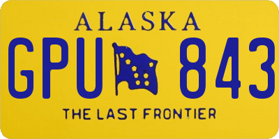 AK license plate GPU843