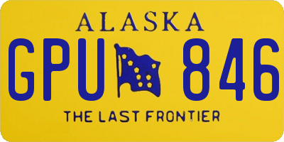 AK license plate GPU846