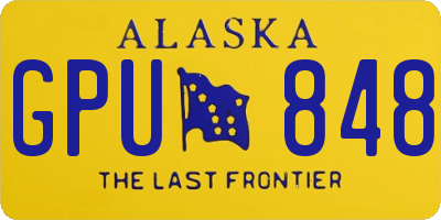 AK license plate GPU848