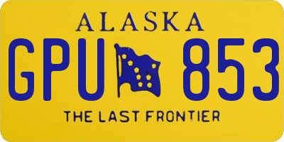 AK license plate GPU853