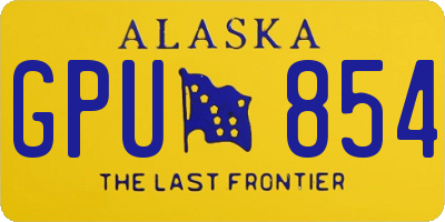 AK license plate GPU854